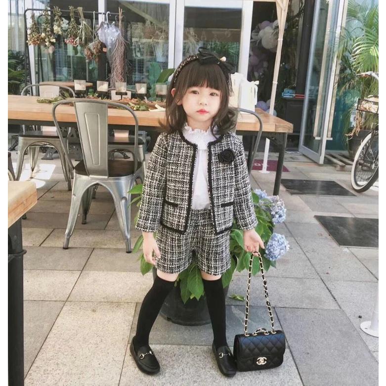 2点セット 子供 女の子 フォーマルスーツ ツイード セットアップ 七五三 子供服 キュロット ボレロ パンツセット入園式 卒業式 ジャケット 半｜as-stores｜03