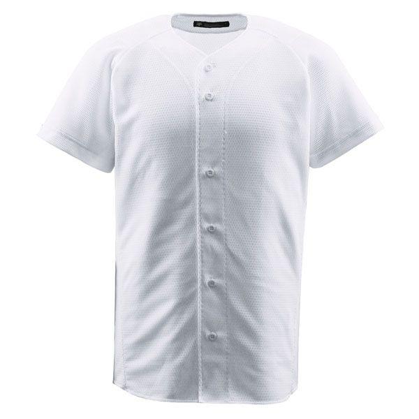 デサント（DESCENTE）　ジュニアフルオープンシャツ　JDB1010　野球　ユニフォーム　Sホワイト  14SS | DESCENTE