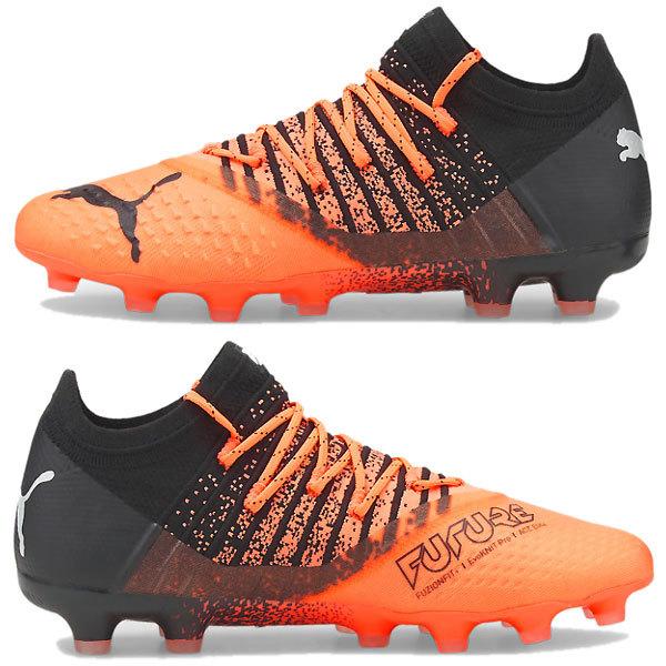 プーマ サッカースパイク PUMA プーマ フューチャー Z 1.4 HG/AG(オレンジ×イエロー