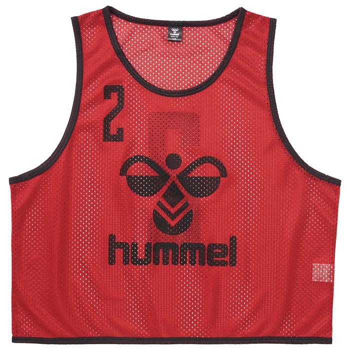 ヒュンメル HJK6007Z-20 ジュニアトレーニングビブス(10枚セット) (20)レッド ジュニア 26ss 25p hummel（ヒュンメル） HJK6007Z 20 サッカー ジュニア トレーニング