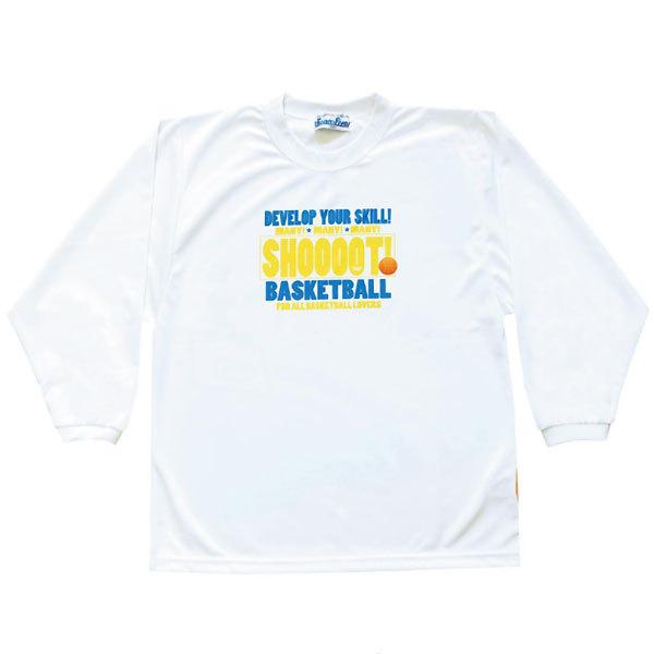 チームファイブ （Team Five） AL8508 WHT 「シューーーート！」 昇華ロングスリーブ Tシャツ 20FW