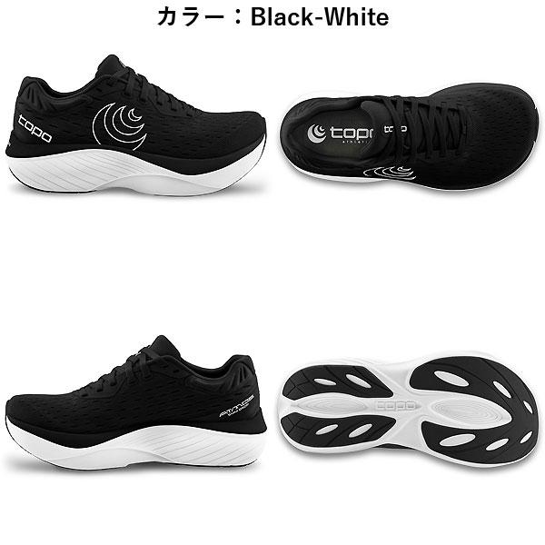 トポ アスレティック ◆スニーカーATMOS Black/White 24cm TOPO Athletic（トポアスレチック） 0200790 ランニングシューズ