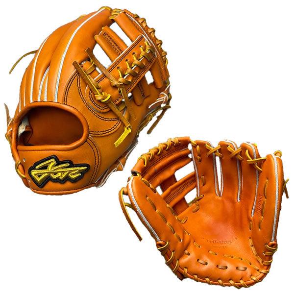【限定】Yell-story エールストーリー　硬式野球グローブ オレンジ 限定】Yell-story エールストーリー 硬式野球グローブ オレンジ