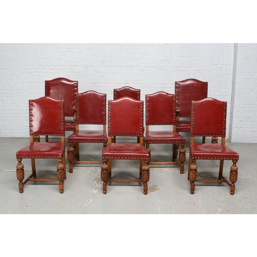 ヨーロッパ市場在庫品アンティーク家具ダイニング11点セット現地在庫商品1920年代ベルギー原産オーク製品番1424 |  | 15