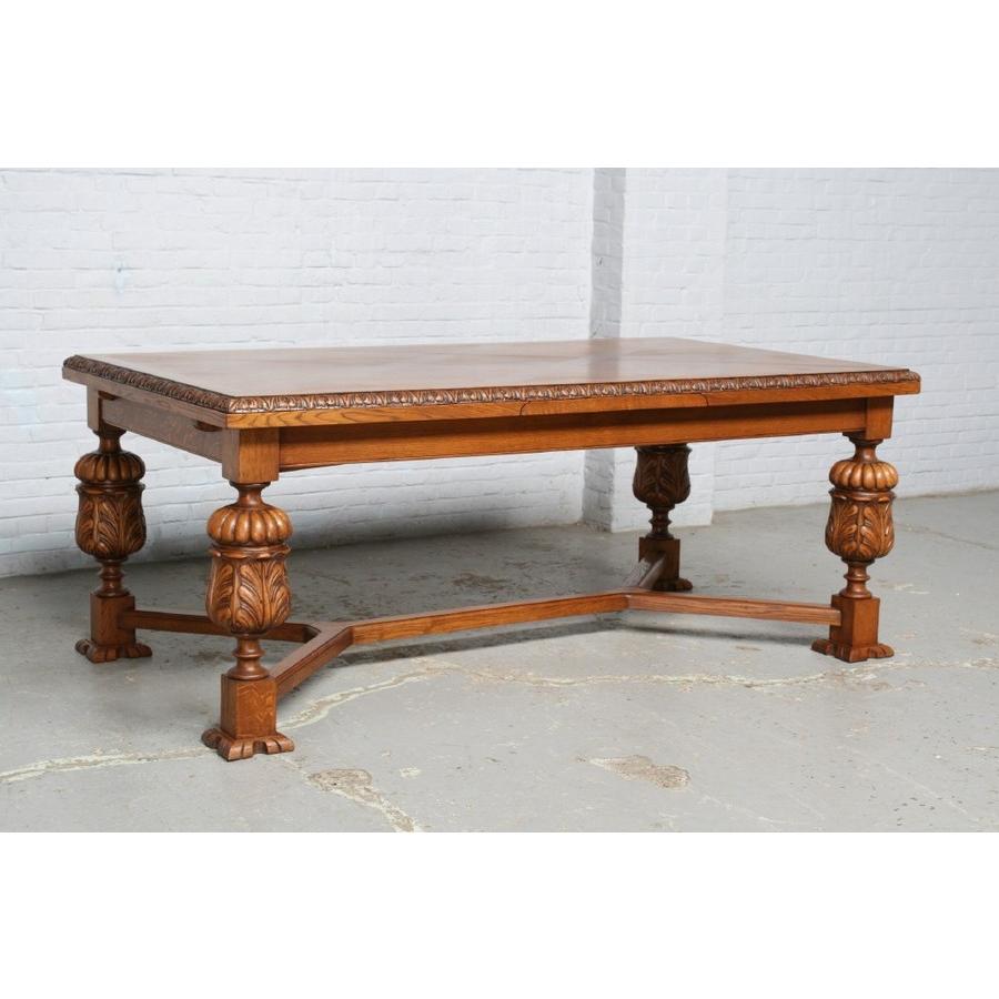 ヨーロッパ市場在庫品アンティーク家具ダイニング11点セット現地在庫商品1920年代ベルギー原産オーク製品番1424 |  | 16