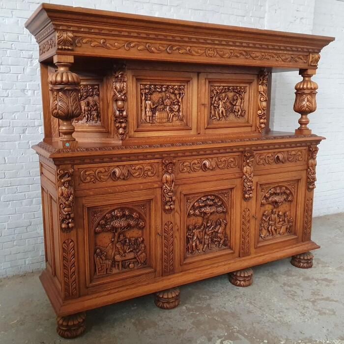 ヨーロッパ市場在庫品アンティーク家具ダイニング11点セット現地在庫商品1920年代ベルギー原産オーク製品番1424 |  | 03