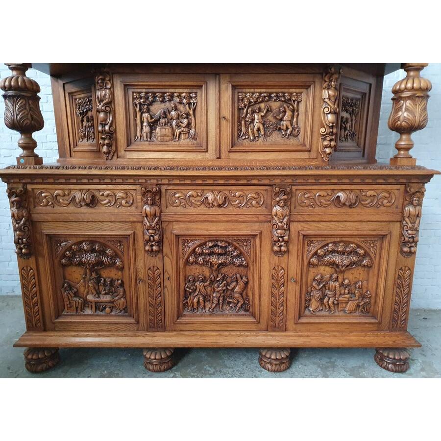 ヨーロッパ市場在庫品アンティーク家具ダイニング11点セット現地在庫商品1920年代ベルギー原産オーク製品番1424 |  | 05