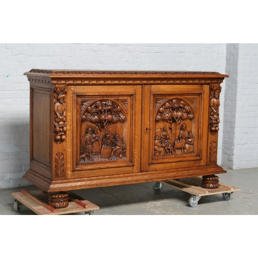 ヨーロッパ市場在庫品アンティーク家具ダイニング11点セット現地在庫商品1920年代ベルギー原産オーク製品番1424 |  | 09