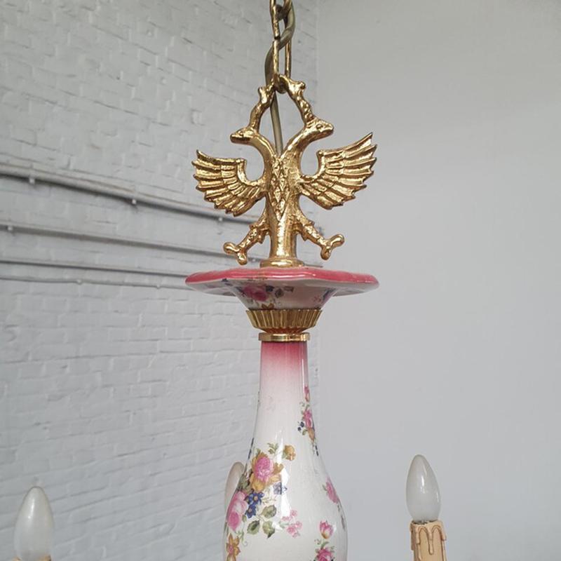 #2522【1950年代 】シャンデリア ヨーロッパ アンティーク 照明 PSE表示品 PL保険付 |  | 01