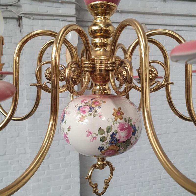 #2522【1950年代 】シャンデリア ヨーロッパ アンティーク 照明 PSE表示品 PL保険付 |  | 04