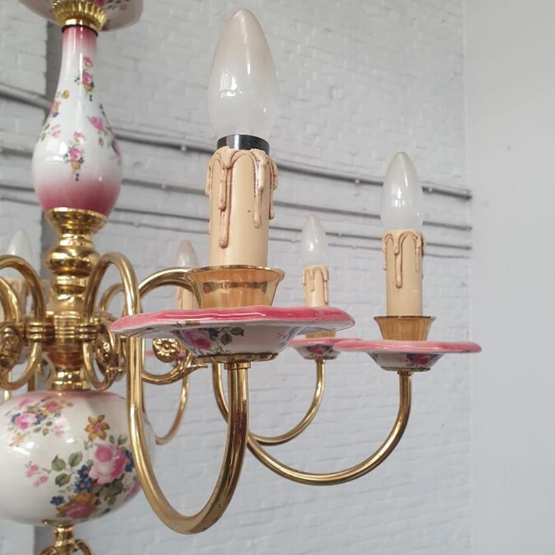 #2522【1950年代 】シャンデリア ヨーロッパ アンティーク 照明 PSE表示品 PL保険付 |  | 06