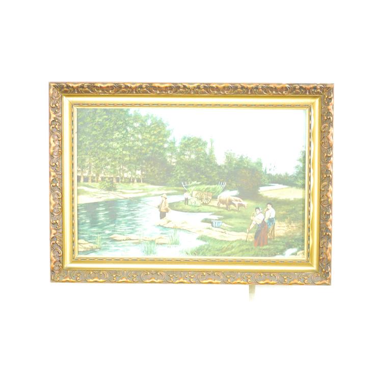 油絵　絵画　2枚セット　アンティーク　風景画 Amazon.co.jp: 油絵 20 枚 山の風景 スイスの風景 ウィリアム