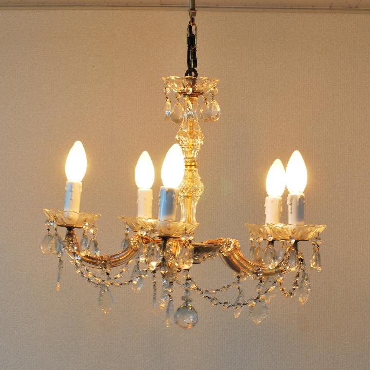 #2979 アンティーク照明 シャンデリア5灯 1940年代  フランス PSE表示品 PL保険付 |  | 02