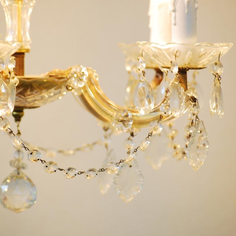 #2979 アンティーク照明 シャンデリア5灯 1940年代  フランス PSE表示品 PL保険付 |  | 07