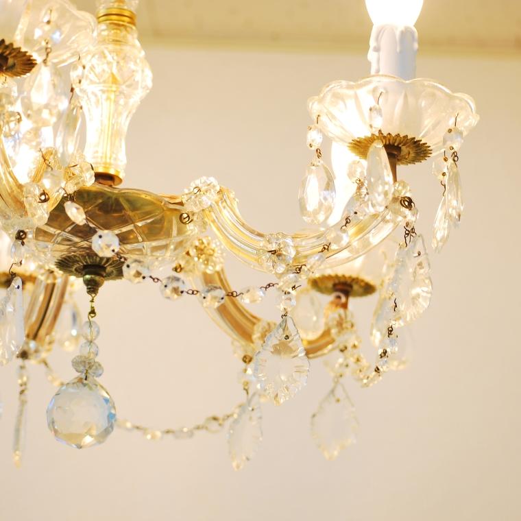 #2979 アンティーク照明 シャンデリア5灯 1940年代  フランス PSE表示品 PL保険付 |  | 08