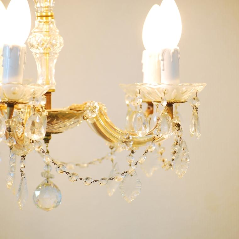 #2979 アンティーク照明 シャンデリア5灯 1940年代  フランス PSE表示品 PL保険付 |  | 09