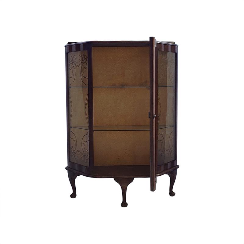 3512アンティーク家具UKイギリス原産1930年代ディスプレイキャビネット