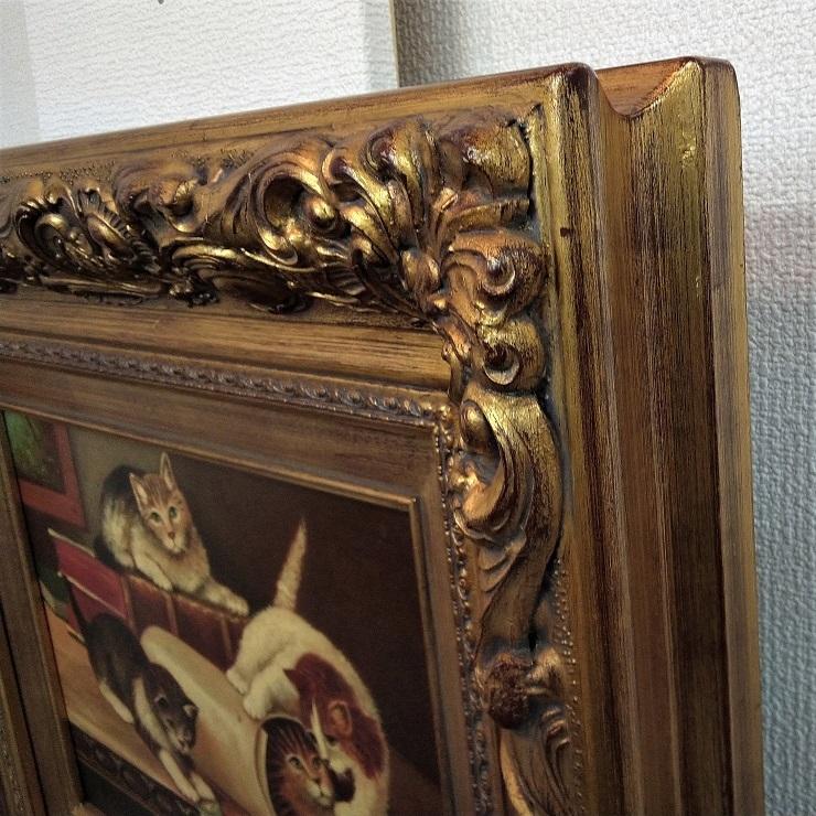 ＃5685 アンティーク雑貨 猫 ネコ 絵画 ビンテージ 欧州アンティーク市場 直輸入 |  | 03