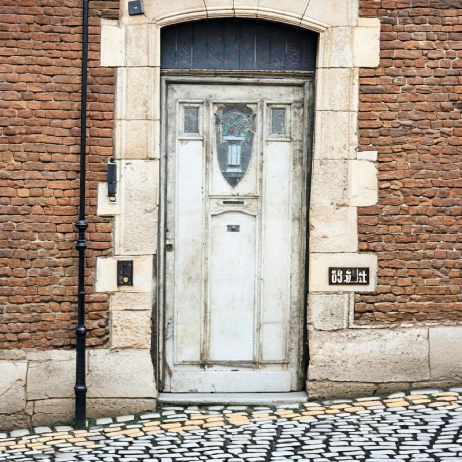 ステンドグラスアンティークドア 生命力を感じる花モチーフのステンドグラス♪ 英国アンティーク