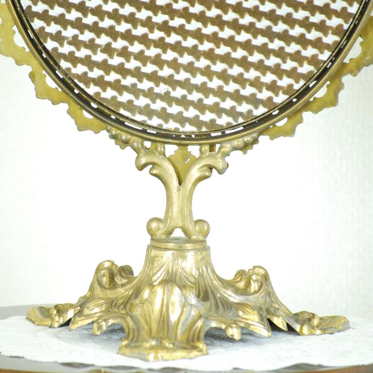 ＃8575ミラー アンティーク雑貨 スタンド 卓上 鏡 フランス原産 ブラス 欧州アンティーク市場 直輸入 |  | 10