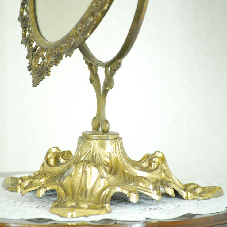 ＃8575ミラー アンティーク雑貨 スタンド 卓上 鏡 フランス原産 ブラス 欧州アンティーク市場 直輸入 |  | 13