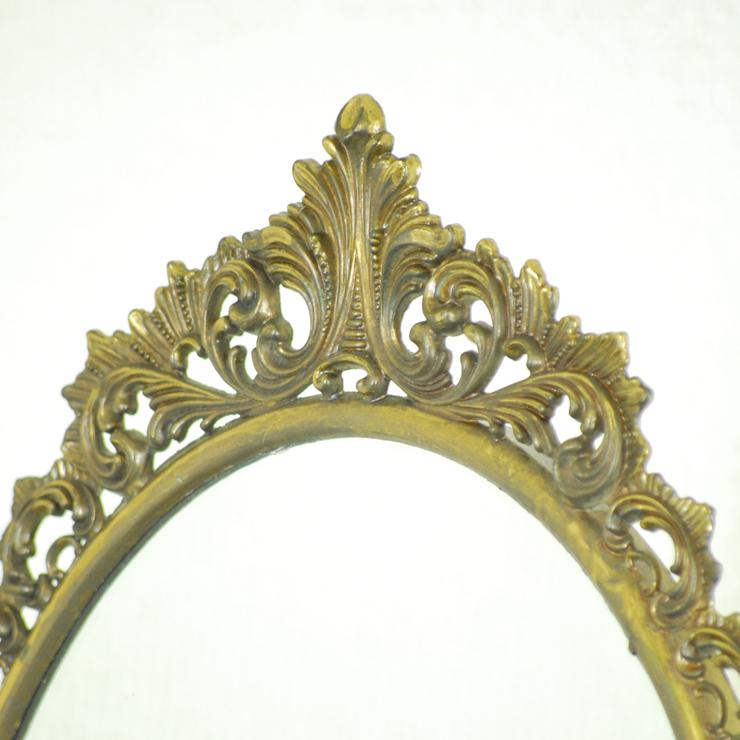 ＃8575ミラー アンティーク雑貨 スタンド 卓上 鏡 フランス原産 ブラス 欧州アンティーク市場 直輸入 |  | 03