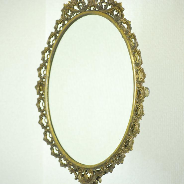 ＃8575ミラー アンティーク雑貨 スタンド 卓上 鏡 フランス原産 ブラス 欧州アンティーク市場 直輸入 |  | 04