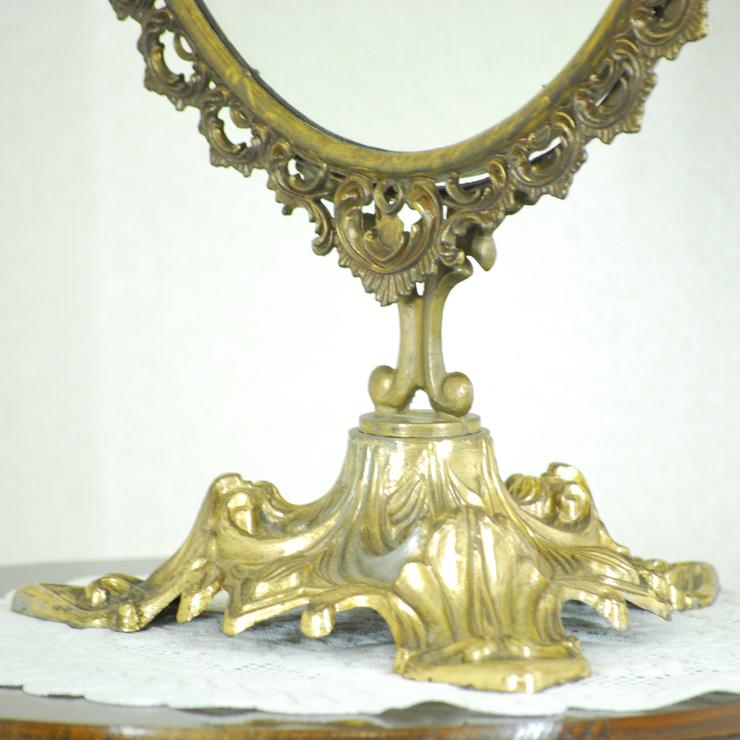 ＃8575ミラー アンティーク雑貨 スタンド 卓上 鏡 フランス原産 ブラス 欧州アンティーク市場 直輸入 |  | 06