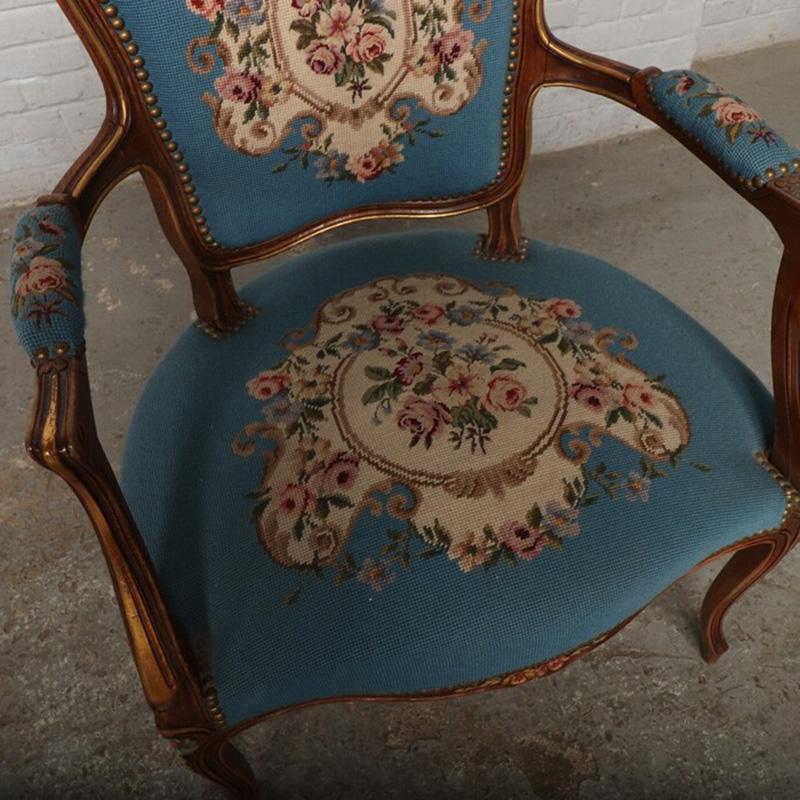 アンティーク家具1940年代ベルギー原産アームチェア(タペストリー) |  | 07