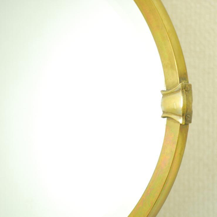 #V アンティーク雑貨 ウォールミラー ベルギー原産 ブラス 1930年代 欧州アンティーク市場 直輸入 |  | 04