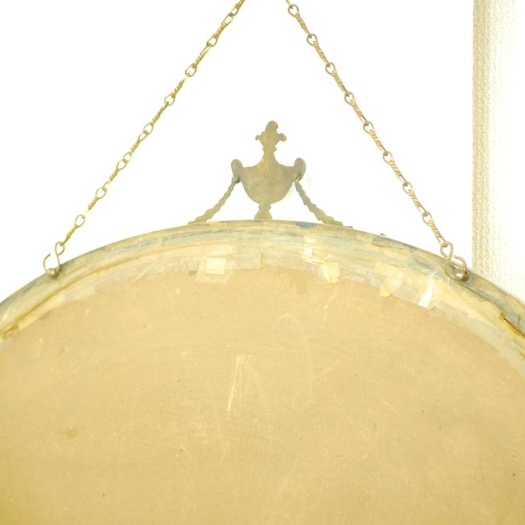 #V アンティーク雑貨 ウォールミラー ベルギー原産 ブラス 1930年代 欧州アンティーク市場 直輸入 |  | 07