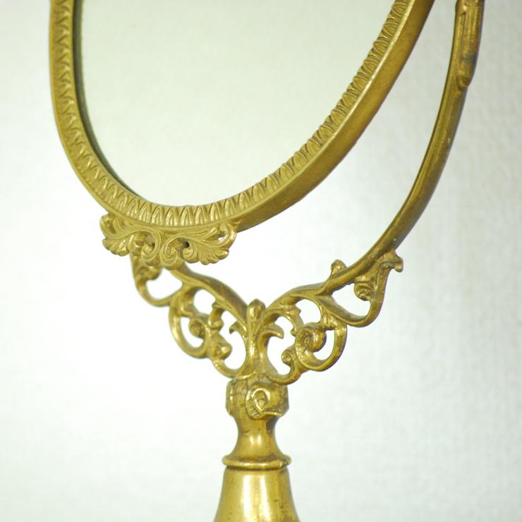 ＃Y アンティーク雑貨 スタンド(卓上)ミラー フランス原産 ブラス 1940年代 欧州アンティーク市場 直輸入 |  | 04