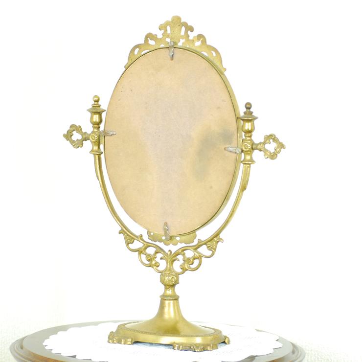 ＃Y アンティーク雑貨 スタンド(卓上)ミラー フランス原産 ブラス 1940年代 欧州アンティーク市場 直輸入 |  | 08