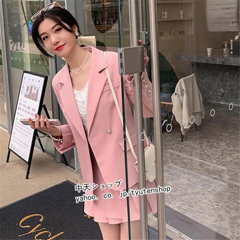 春スーツ スカートスーツ レディース可愛い 長袖ジャケット ミニスカート プリーツスカート オシャレ 代30代 卒業式 レディース 成人式 入学式 通勤通学