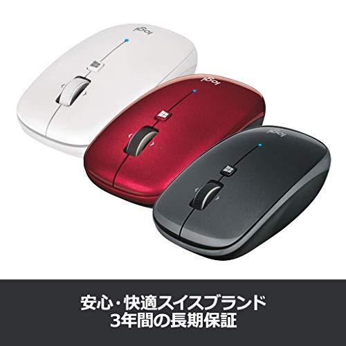 ロジクール ワイヤレスマウス 無線 薄型 ワイヤレス マウス M557GR Bluetooth 6ボタン M557 グレー 国内正規品｜asada-net｜05