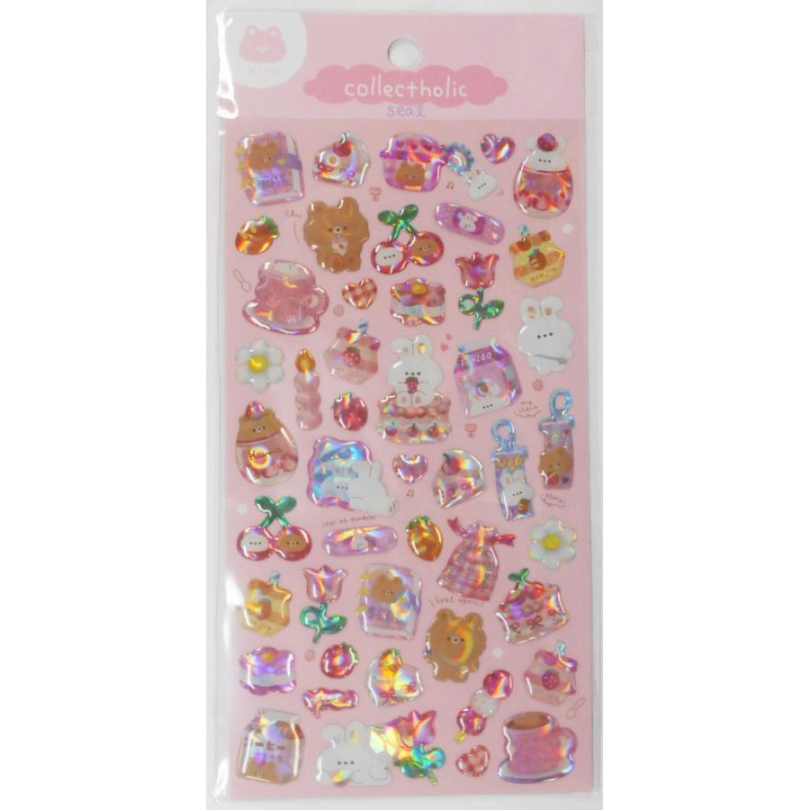 Q-LiA（クーリア） コレクトホリックシール ピンク 01164 : 玩具と文具