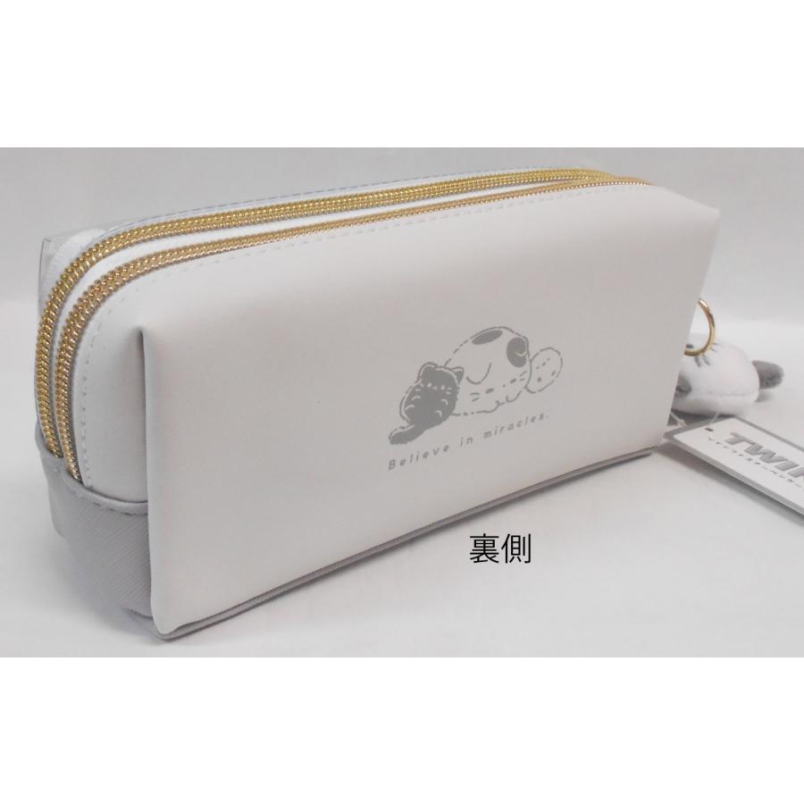 CRUX もちぽぽ ツインファスナーペンケース 筆箱 ねこぽぽ