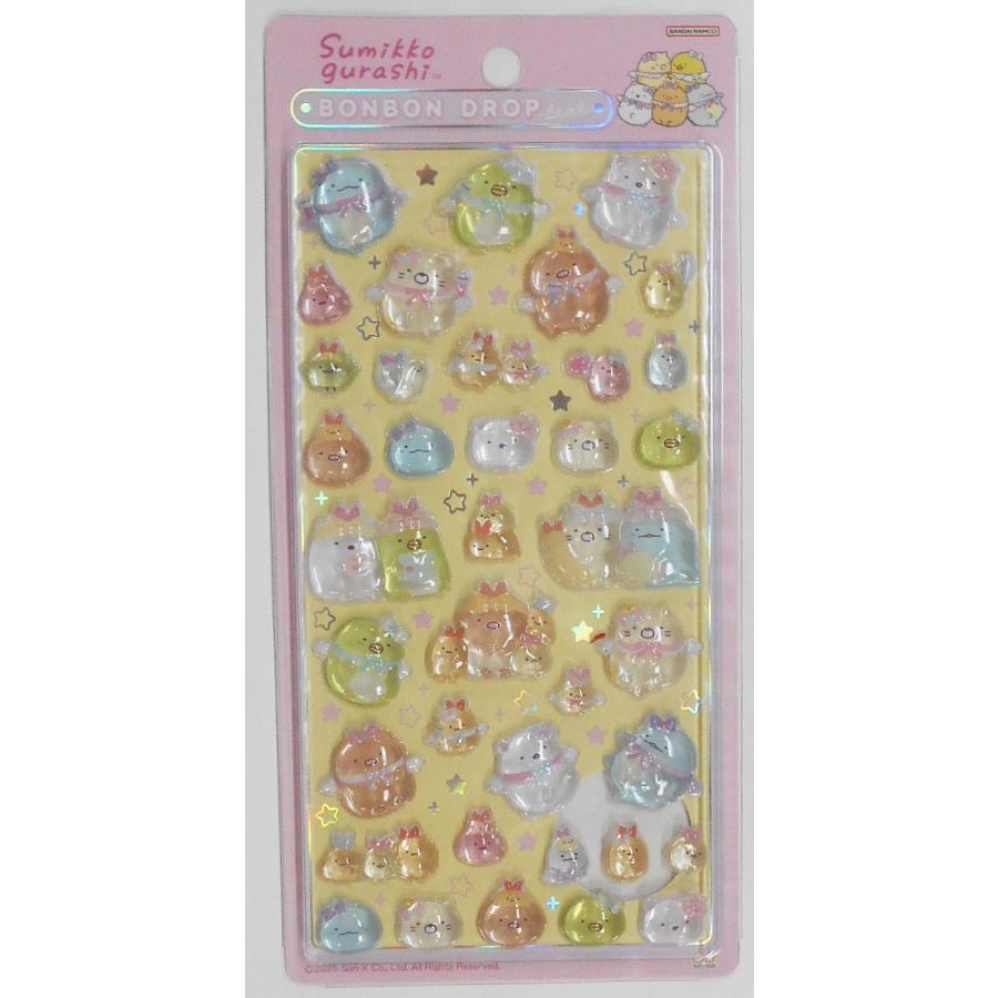 サンスター文具 すみっコぐらし ボンボンドロップシール ピンク