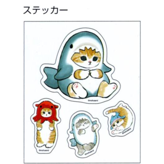 mofusand ビッグクリアステッカー サメ S8583722 : 玩具と文具 あさだ