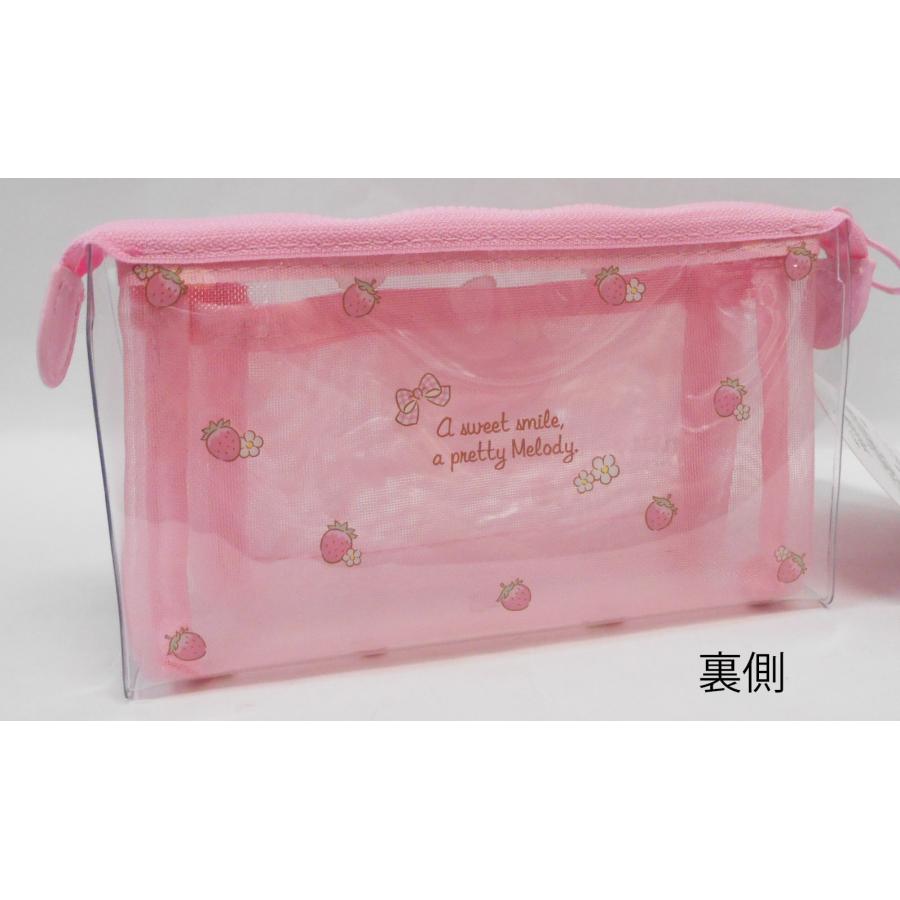 サンスター文具 マイメロディ クリアポーチ メッシュ マチ mitte