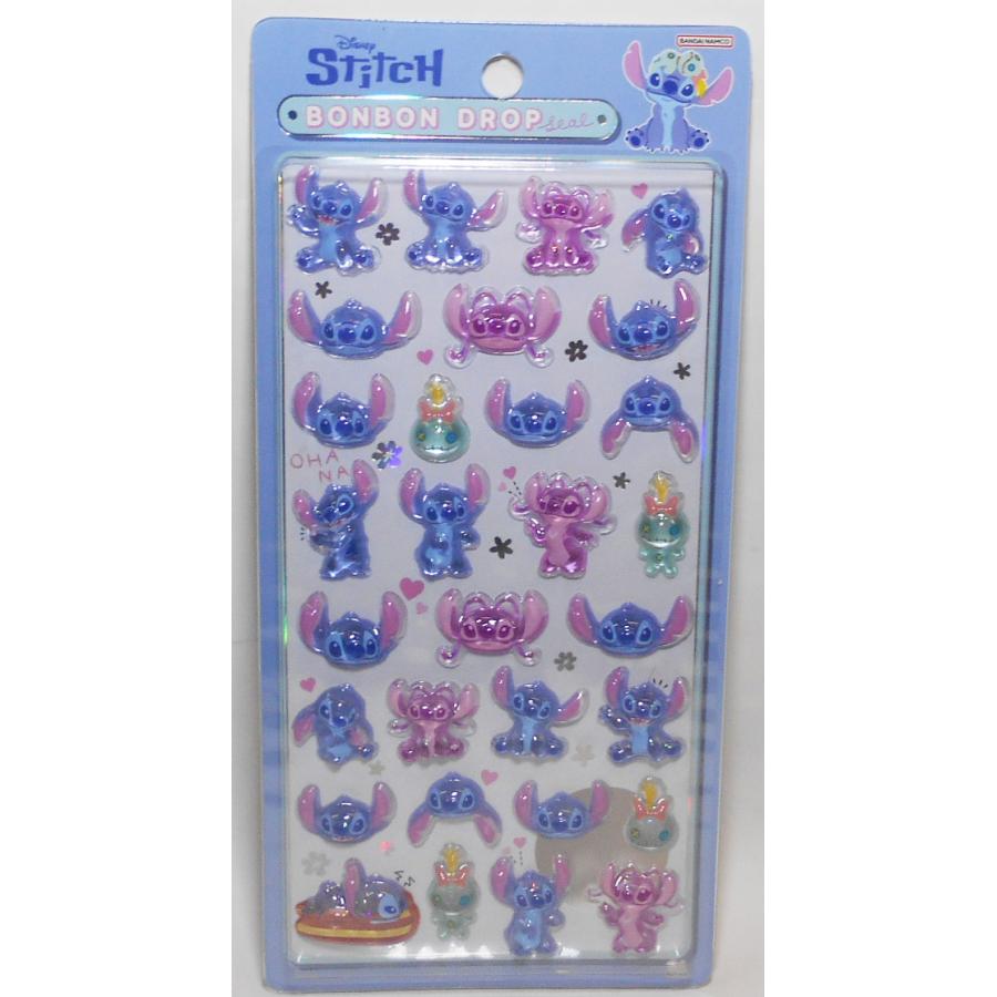 スティッチ ボンボンドロップシール 3種 正規品 サンスター文具 スティッチ ボンボンドロップシール スティッチ