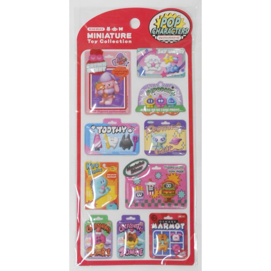 シール ミニチュアトイコレクション POP CHARACTERS 82780 : 玩具と