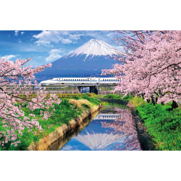 エポック社（EPOCH） ジグソーパズル 11-621s 桜と富士山と新幹線 1000