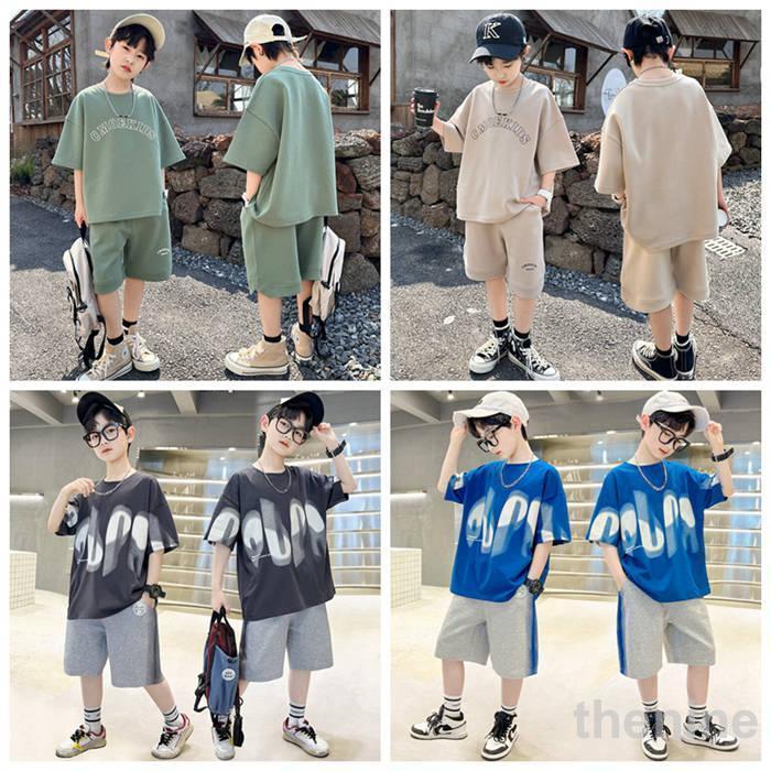 男の子 子供服 14点まとめ売り(サイズばらばら複数) Tシャツ、ハーフパンツ 子供服 セットアップ 上下セット 男の子 ショートパンツ 半袖tシャツ