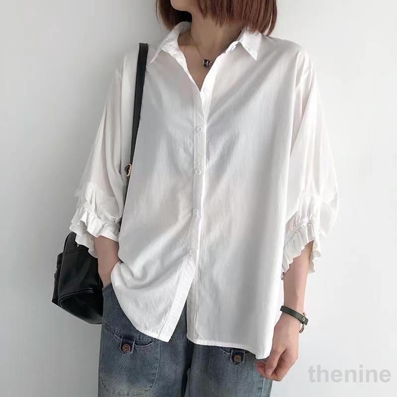 ブラウス レディース Tシャツ シャツ ゆったり 麻綿 ７分袖