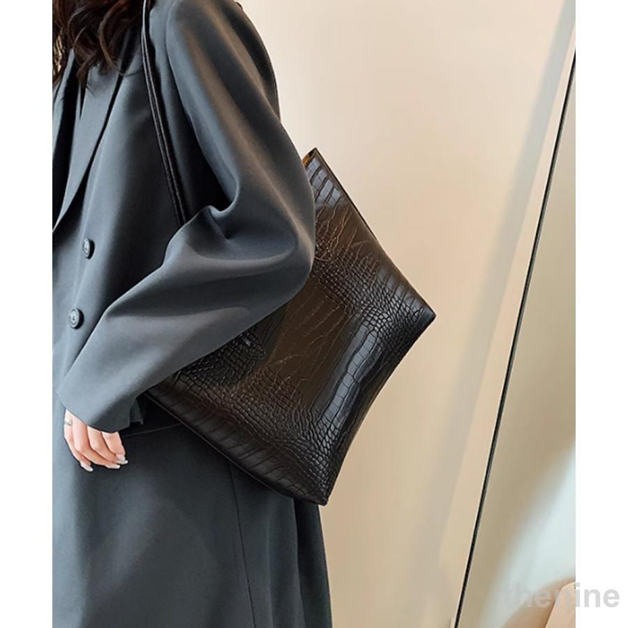 クロコ型押し トートバッグ 2点セット : Thenine - 通販 - Yahoo