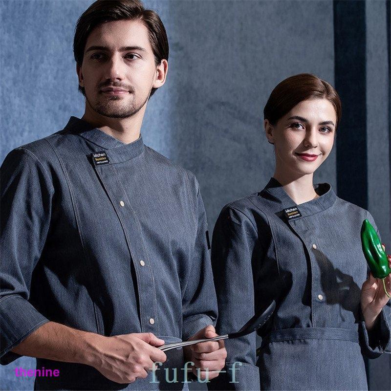 コックコートコック服コックウェアコックシャツトップス調理用ユニフォーム厨房用制服長袖飲食店おしゃれパン屋ケーキ屋カフェ通気性 | ブランド登録なし