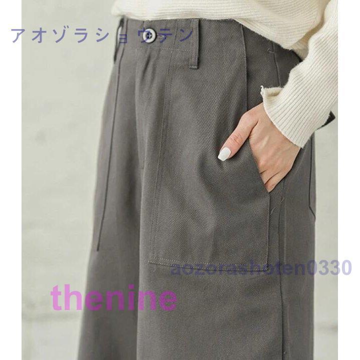 ワイドパンツ レディース 黒 ルック 30代 40代 50代 ロング ガウチョ パンツ ゆったり おしゃれ ボトムス_13