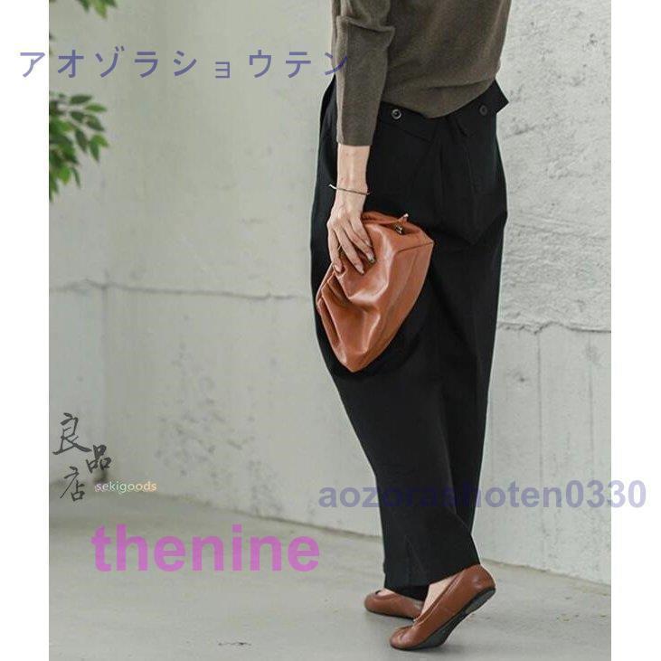 ワイドパンツ レディース 黒 ルック 30代 40代 50代 ロング ガウチョ パンツ ゆったり おしゃれ ボトムス_9