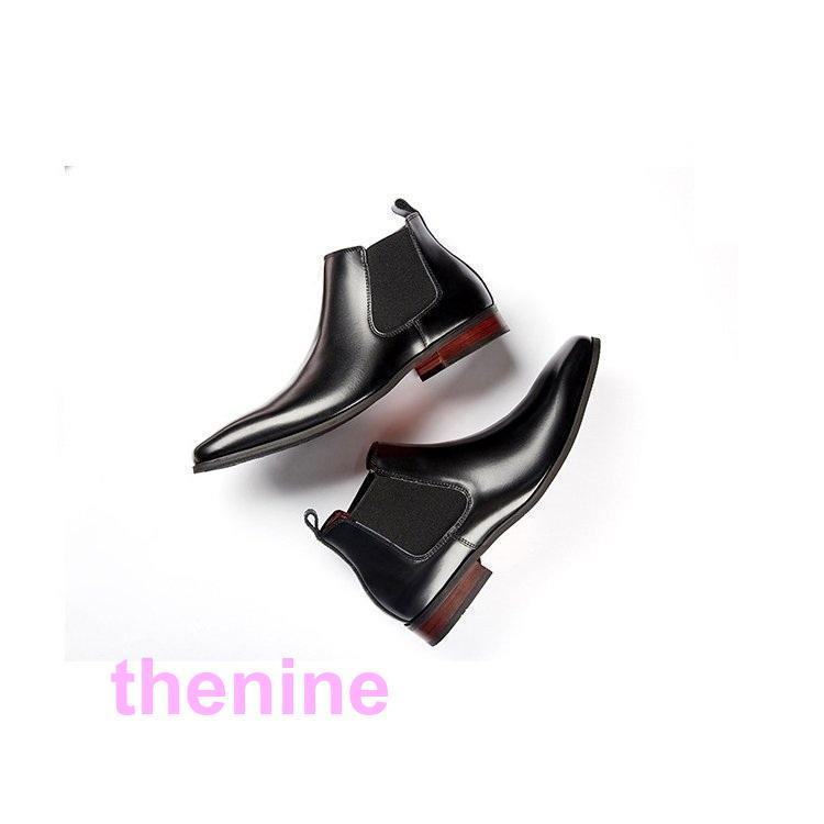 サイドゴアブーツ メンズ 牛革靴 本革 プレーントウ 歩きやすい 疲れ